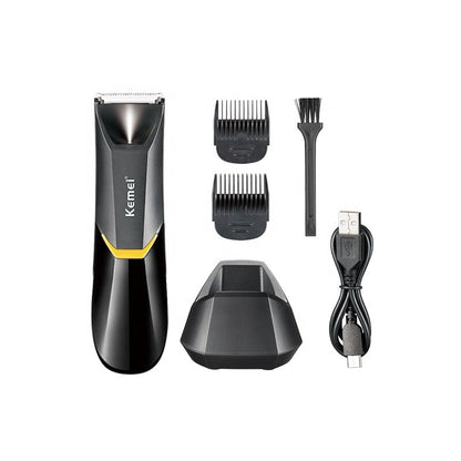 Electric Groin Hair Trimmer Lawn Mower Ceramic Blade Waterproof Clippers