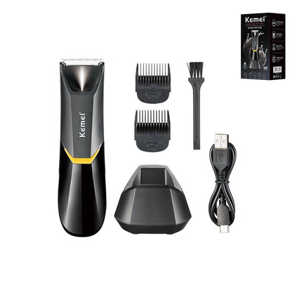 Electric Groin Hair Trimmer Lawn Mower Ceramic Blade Waterproof Clippers