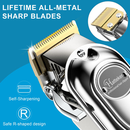 Professional Hair Clippers Beard Trimmer Men Cordless Barbers Grooming