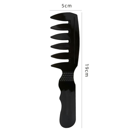 Men Vintage Oil Hair Comb Retro Wide Tooth Fork