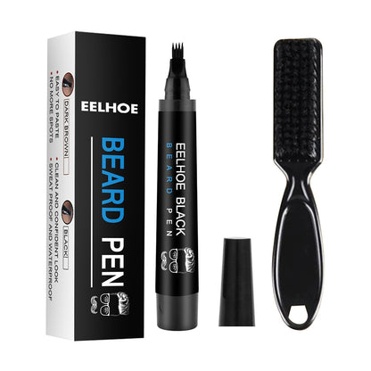 Beard Filling Pen Kit With Brush Professional Mustache