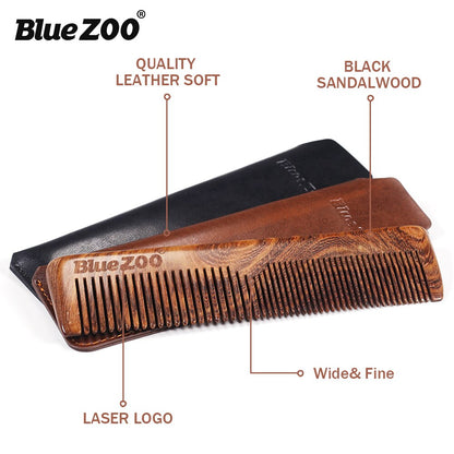 Blue Zoo Black Gold Sandalwood Men Care Comb