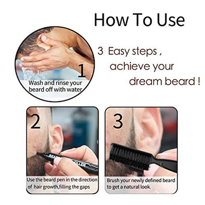 Repair Professional Men Beard Growth Pen Filler