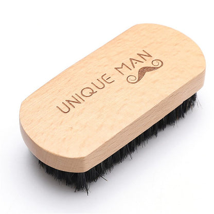 Beard Brush For Men Bamboo Wood Boar Bristle