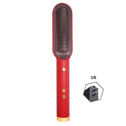 Pro Hair Straightener Curler Brush Ceramic