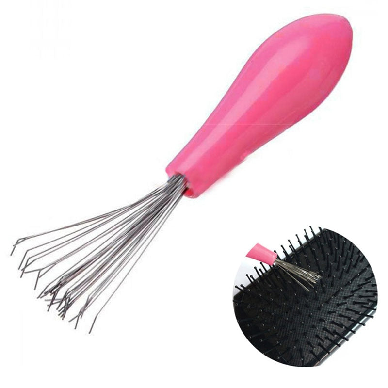 New Mini Hair Brush Combs Cleaner Embedded Cleaning Remover Handle