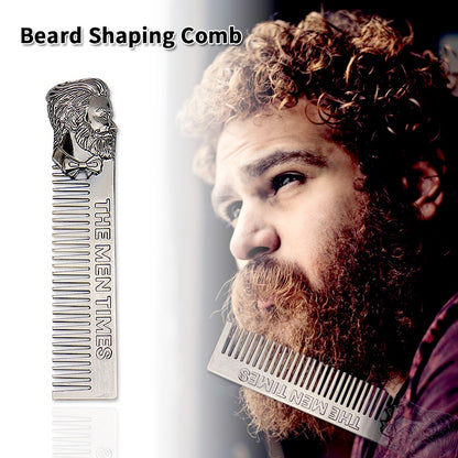 Senior Metal Beard Shaping Styling Template Comb