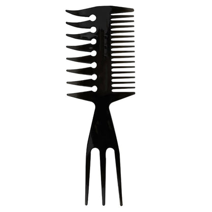 Men Vintage Oil Hair Comb Retro Wide Tooth Fork