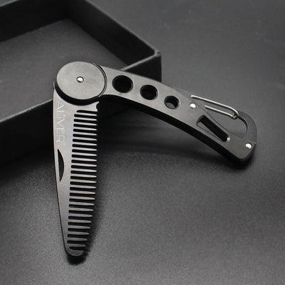 Beard Comb Pocket Clip Men Hair Comb Brush