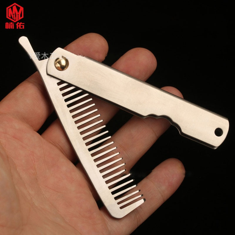 Outdoor EDC Tool Portable Titanium Alloy Folding Comb