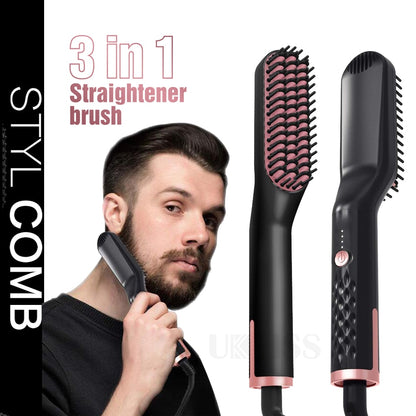 Men Beard Straightener Brush Multifunctional Beard Straightening