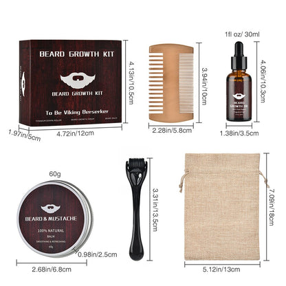 Beard Growth Kit Essence Oil Enhancer Nourishing Balm