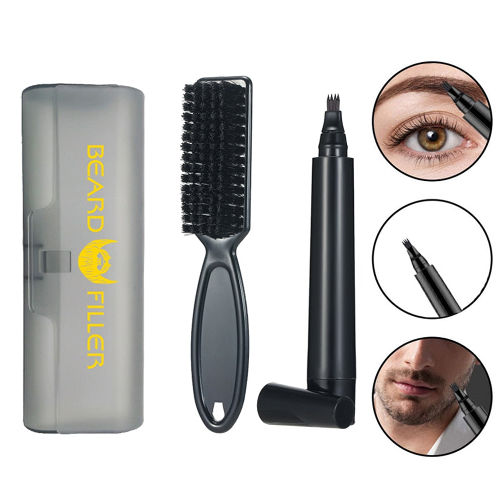 Portable Beard Filling Pen Eyebrow Hair Moustache