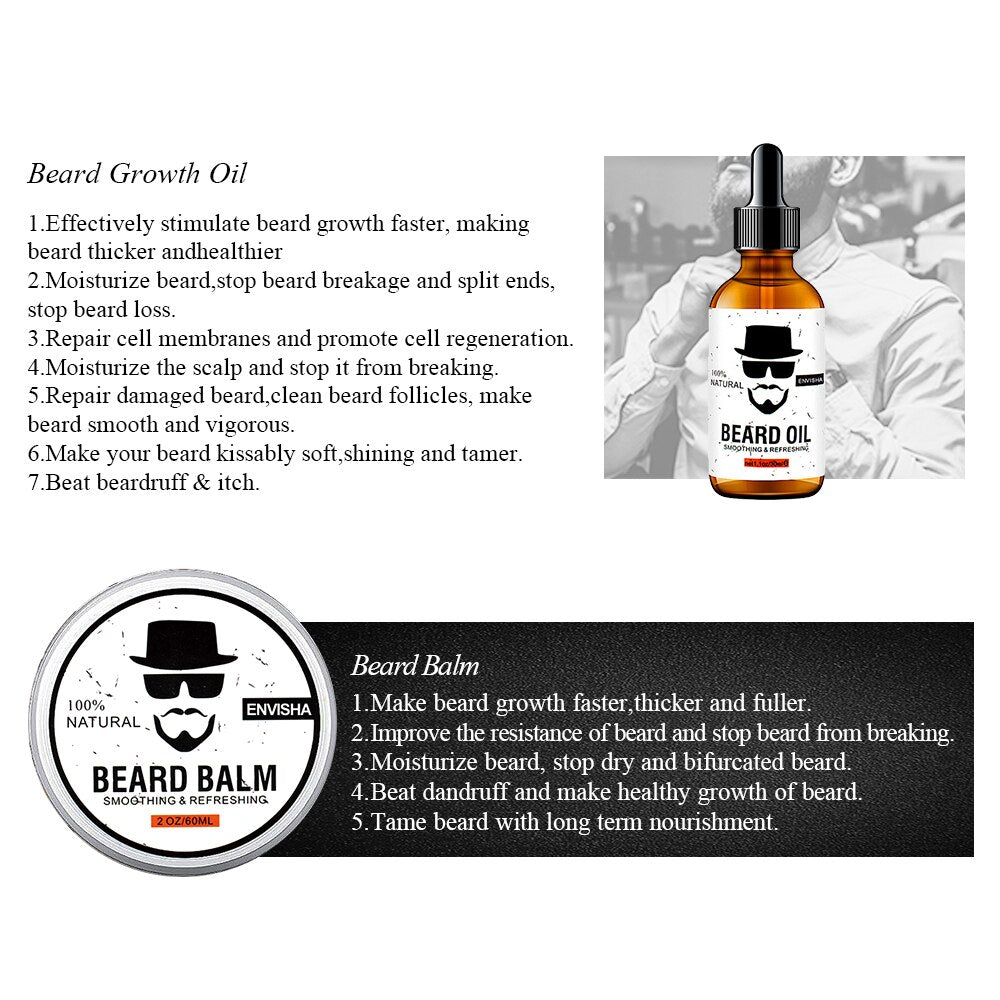 Beard Growth Serum Cream Essential Oil Natural Hair Loss