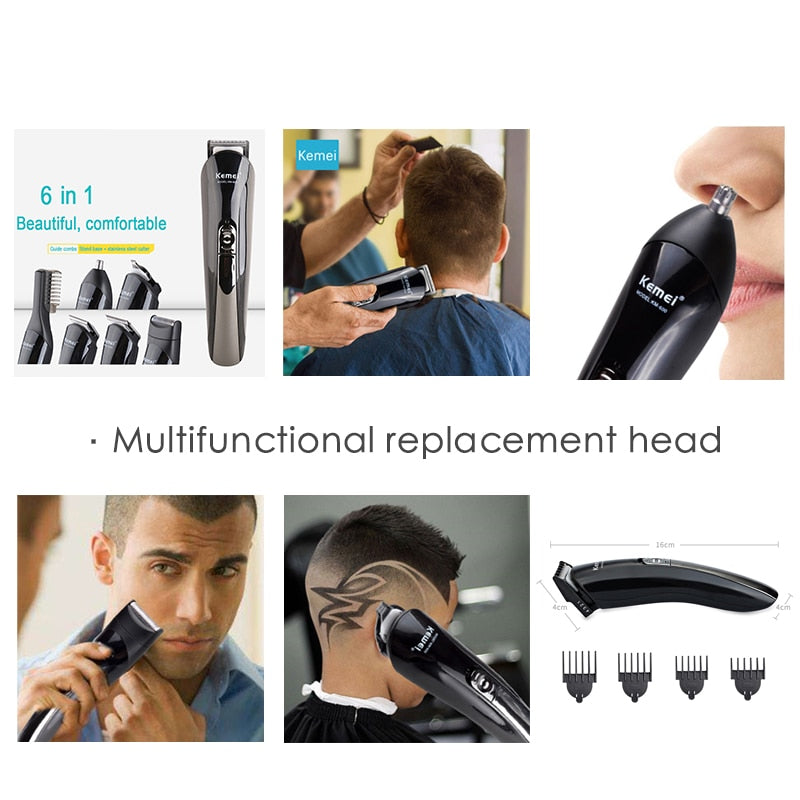 Kemei Hair Trimmer Electric Clipper Beauty Kit