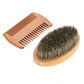 Professional Wood Beard Comb Set Double Beard