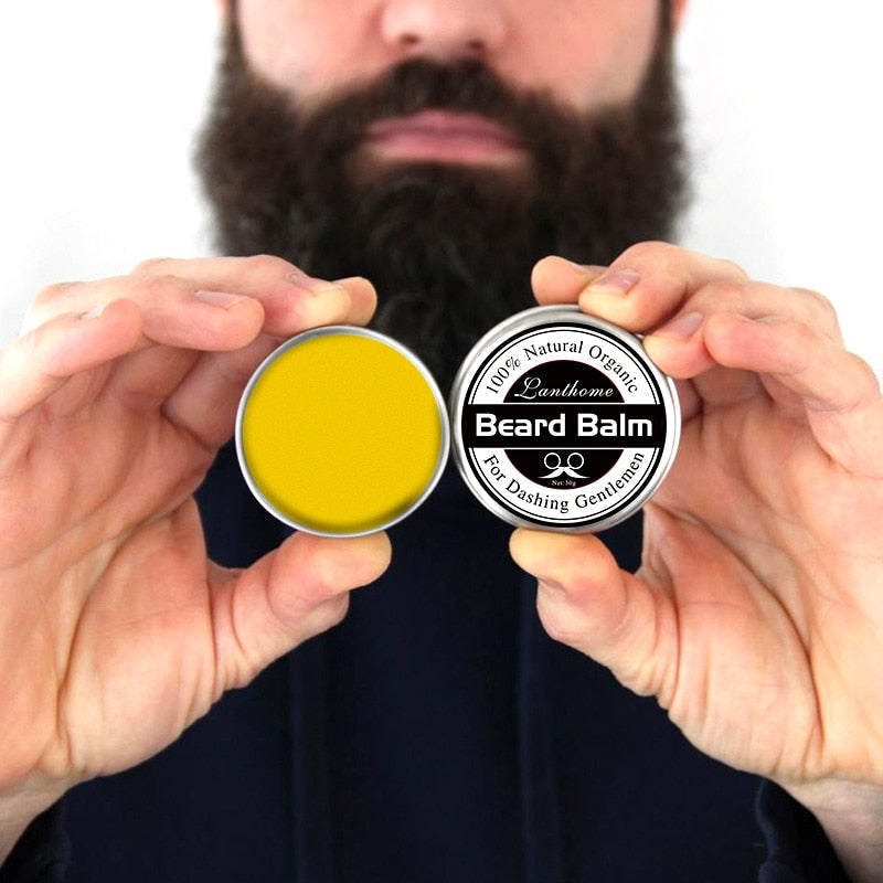 Men Natural Organic Beard Balm Wax Conditioner