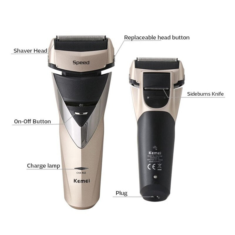 3D rechargeable electric shaver washable electric razor