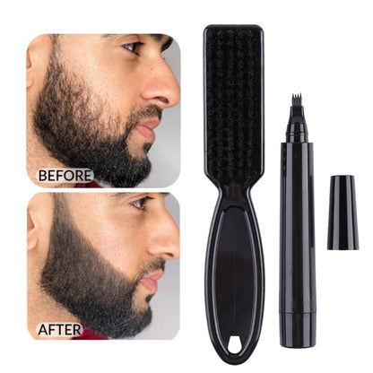 Beard Filling Pen Kit With Brush Professional Mustache