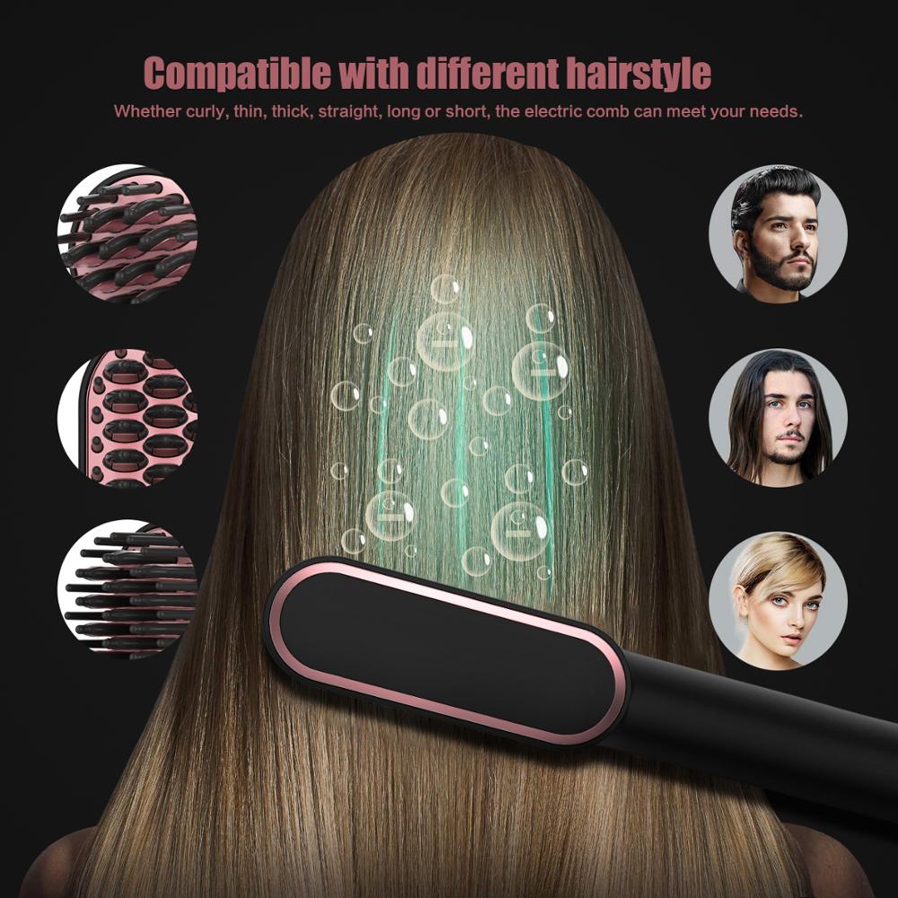 Hair Straightener Brush Beard Straightener Brush