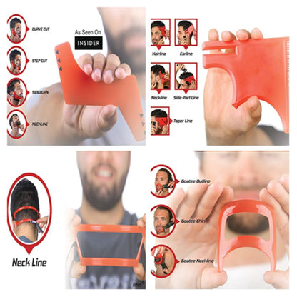 Men's Beard Combs Neck Hair Line Guide Shaping