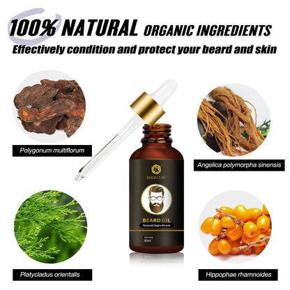 Beard Growth Oil 100% Natural Organic Beard