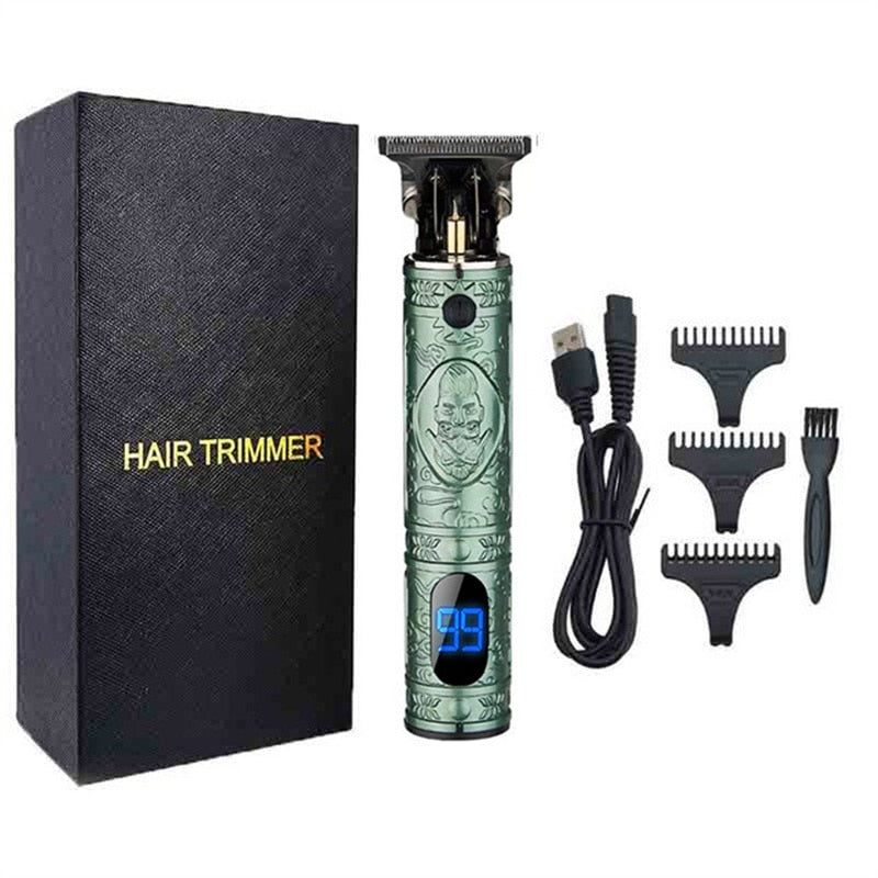 USB LCD Hair Trimmer Electric Clipper