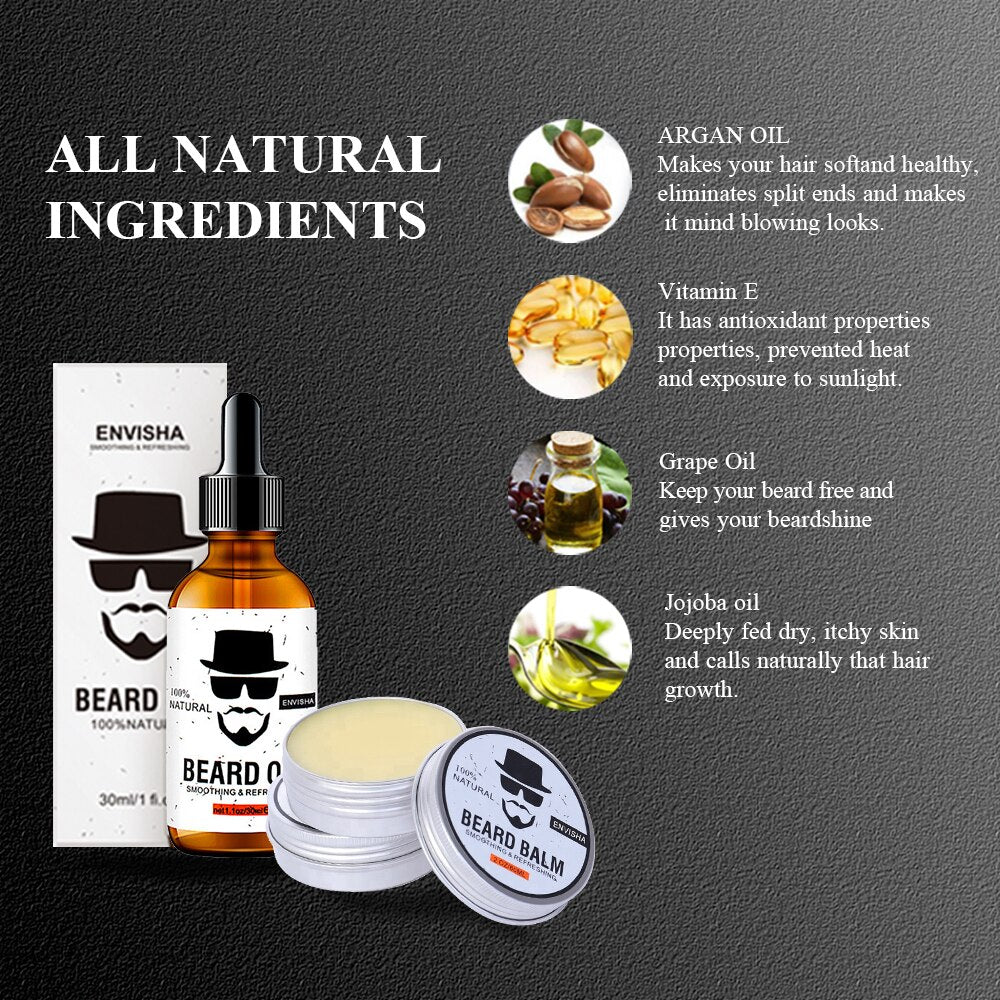 Beard Growth Serum Cream Essential Oil Natural Hair Loss