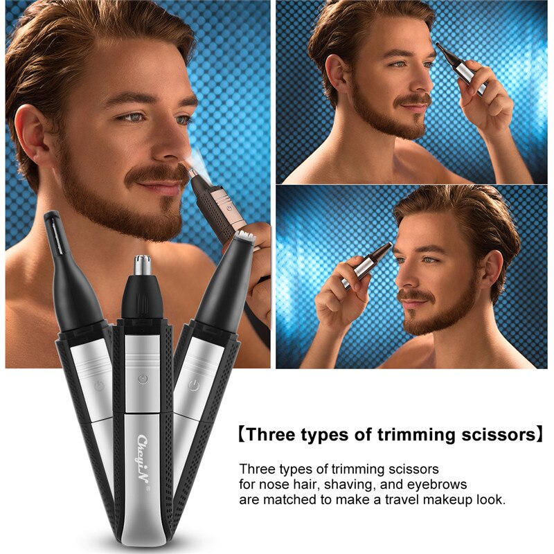 Men Electric Nose Ear Trimmer Rechargeable Beard