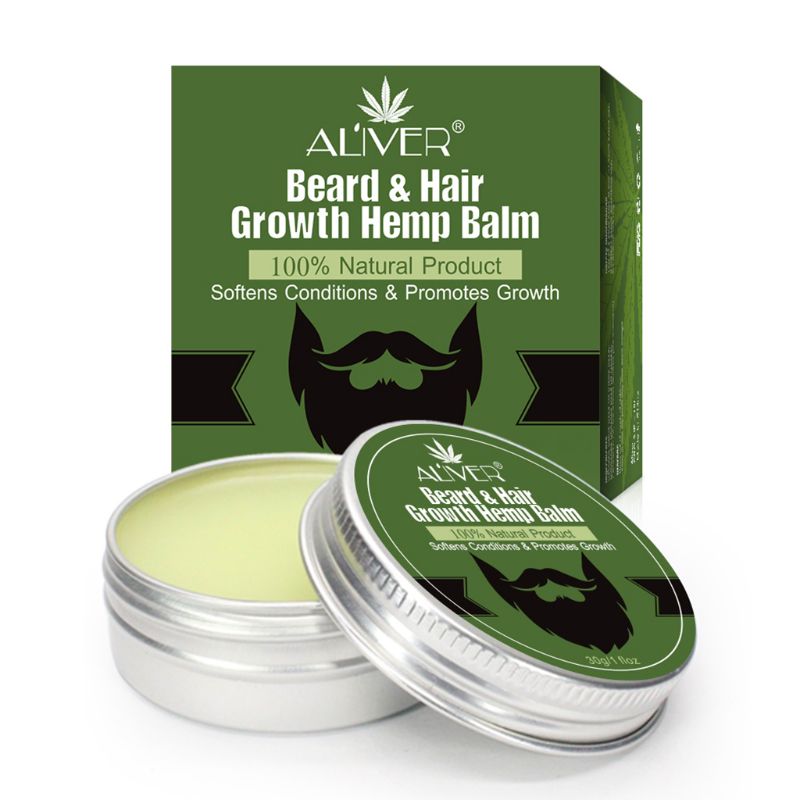 30g Men Organic Beard Hair Growth Plant Oil Balm Moustache Repair