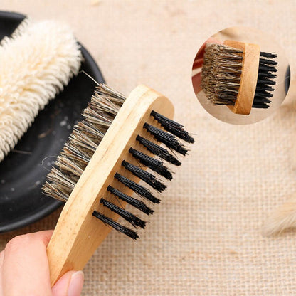 Natural Wooden Wave Brush for Beard