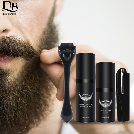 Beard Growth Kit Hair Growth Enhancer Thicker Oil with comb