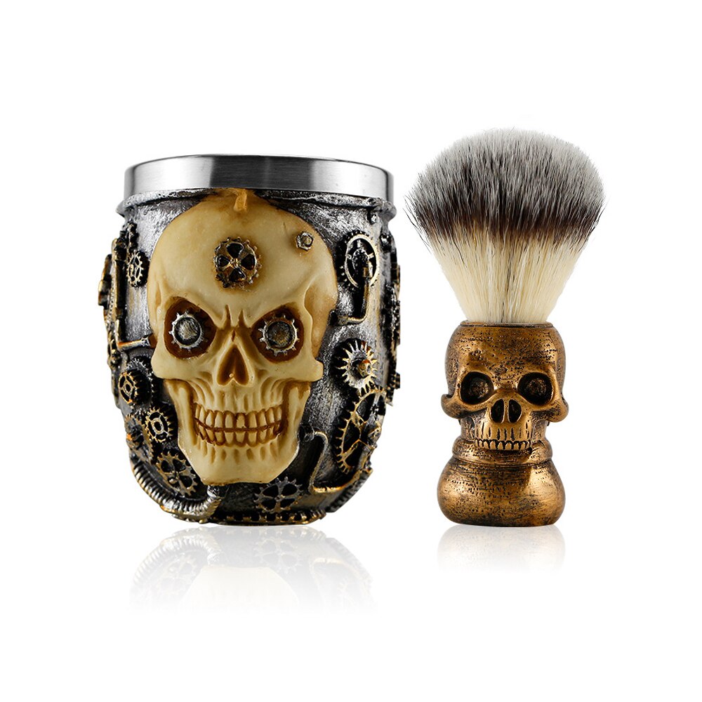 Beard Face Shaving Brush Soap Bowl Set