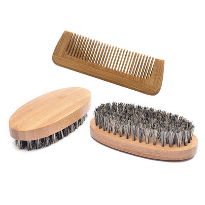 Natural Boar Bristle Beard Brush For Men