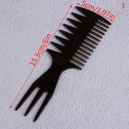 Vintage Oil Head Comb Wide Teeth Hairbrush Fork