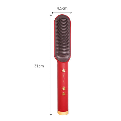 Pro Hair Straightener Curler Brush Ceramic