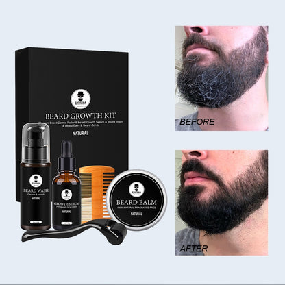 Beard Care Set Beard Growth Cream Oil Serum