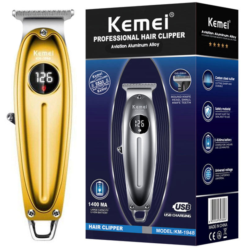 Full metal professional hair trimmer