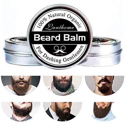 Men Natural Organic Beard Balm Wax Conditioner