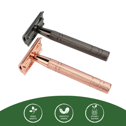 Rose Gold Razor Set Reusable Eco Friendly Double Edge