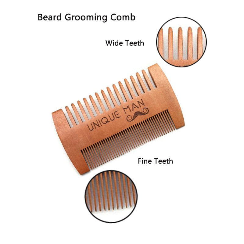 Beard Comb Kit Barba For Men Wooden Comb