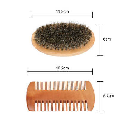 Men Beard Oil Kit Stainless Steel Beard Brush Comb