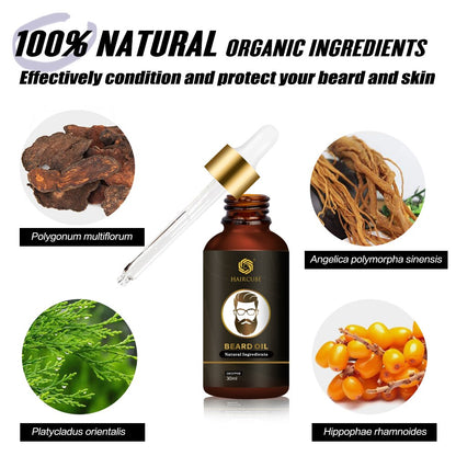 Men Beard Growth Essential Oil Fast Growth Beard Natural Organic Beard Growth Oil