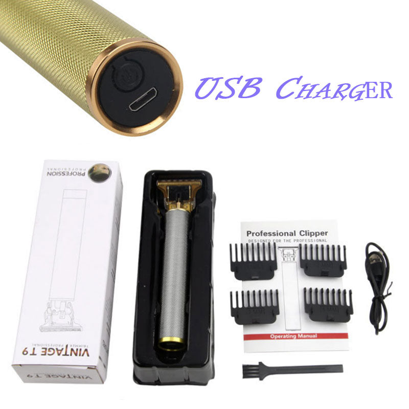 Rechargeable metal shell hair trimmer