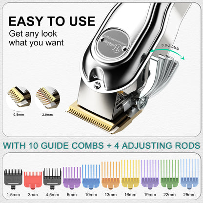 Professional Hair Clippers Beard Trimmer Men Cordless Barbers Grooming