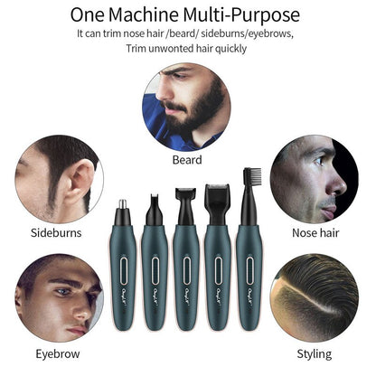 5 IN 1 Rechargeable Nose Ear Trimmer Clipper for Men