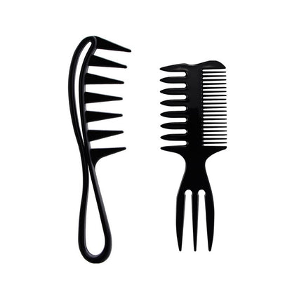 Men's handle oil-head comb Large-teeth tangled