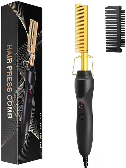 Comb Hair Straightener Electric Heating Comb Beard Straightener