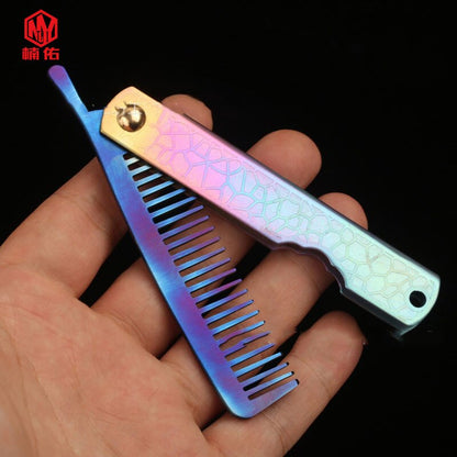 Portable Titanium Alloy Folding Comb