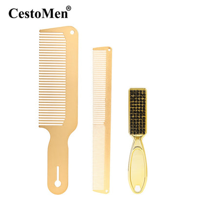 Men Hairstyle Comb Brush Ultra-Thin Quality Metal